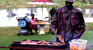 Braai area set among trees